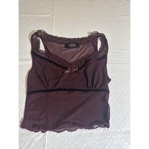Cider‎ Bralette Cami Top Women Size XS Plum Fairy Grunge Wimpsical Baby Doll